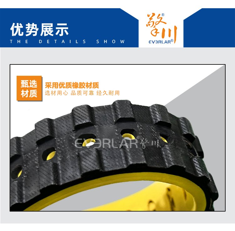 橡膠同步帶加黃膠開槽打孔