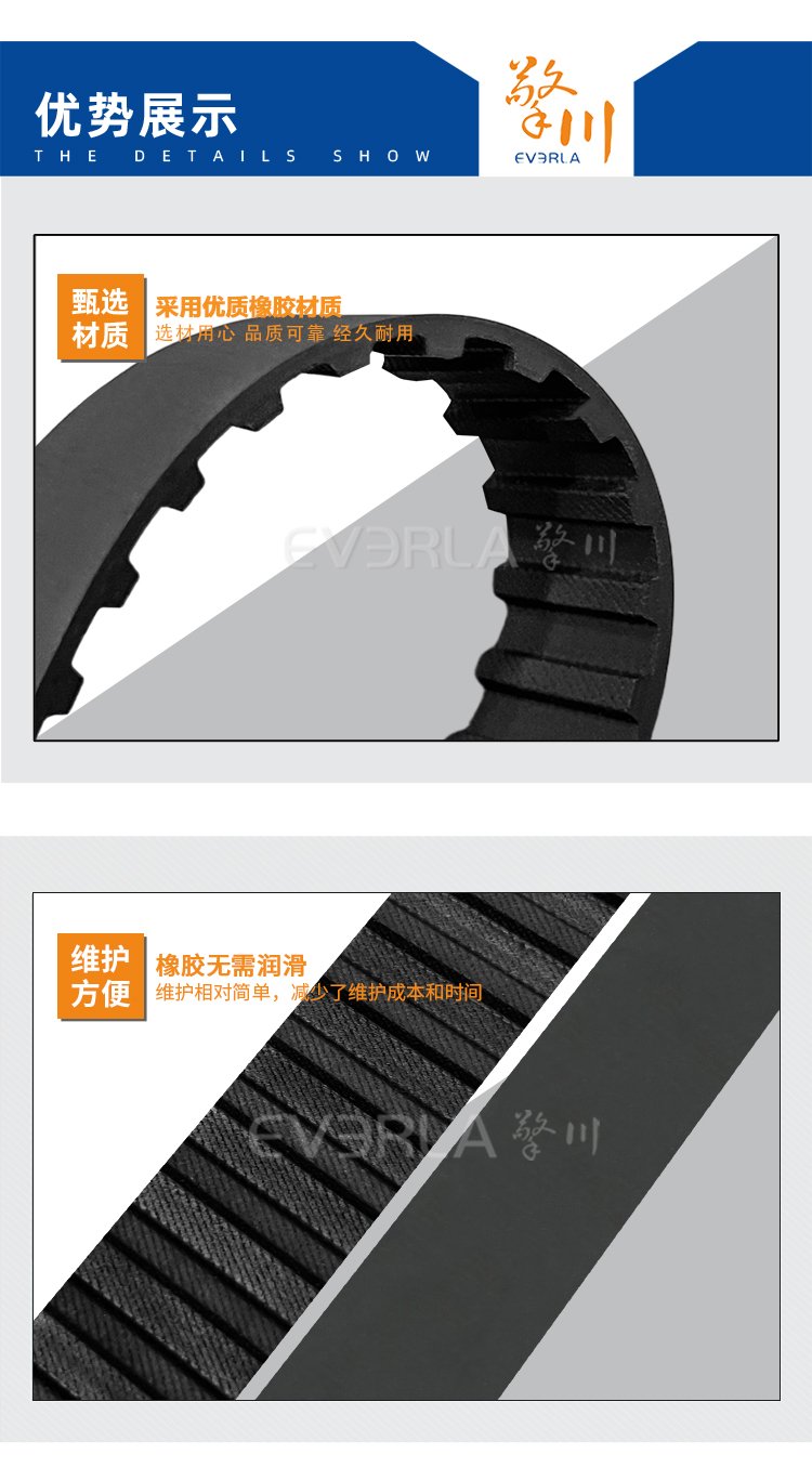 黑色橡膠同步帶